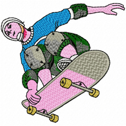 Skateboard Embroidery Design 12 Skateboard Embroidery Design 12